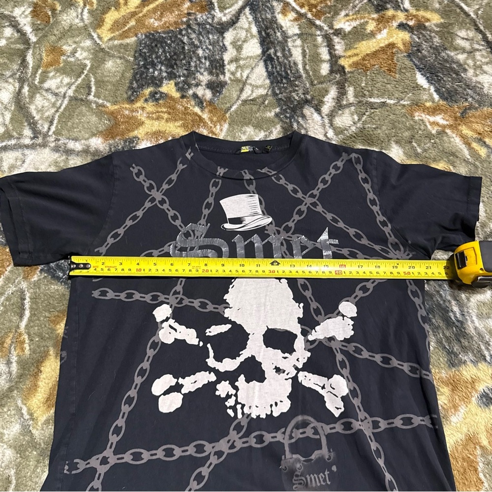 Y2K Smet By Christian Audiger Shirt Skull and Chains Print Y2K Smet Shirt - Picture 8 of 8